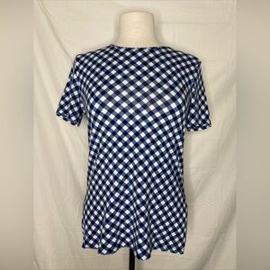 Talbots Short Sleeve Shirt Women’s Small Blue Plaid Short Sleeve